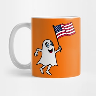 Patriotic Ghost for Halloween Mug